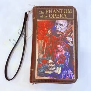 NWT Phantom of the Opera Book Wallet Snap Close Wristlet Gothic Broadway Purse